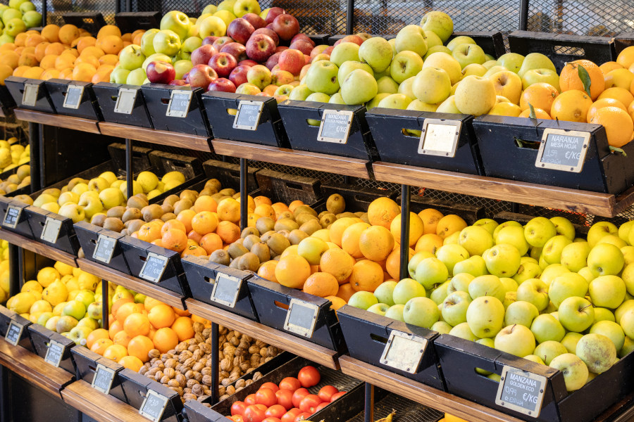 Obst- und Gemüseabteilung Obst- und Gemüseabteilung